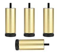 Furniture Leg M8 Bolt,Table Legs Metal,Height Adjustable Furniture Feet,Desk Legs,Replacement Furniture Leg 6cm 8cm 10cm 20cm 25cm,4 Pcs,for Bathroom Kitchen,Gold-8cm/3.1in