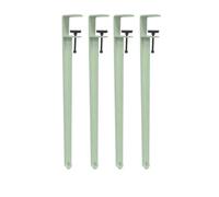 Furniture Legs 4 Pcs F Shaped DIY Metal Table Adjustable Breakfast Bar Worktop Tables Legs Coffee Table Stand Bench Workbench(40cm/Light Green)