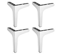 Furniture Legs 8cm 10cm 13cm 15cm 17cm,4 Pcs Table Legs Metal,Modern Sofa Legs,Desk Legs,DIY Replacement Furniture Feet,with Screws,for Coffee Tables,Cabinets,Silver-15cm(5.9in)