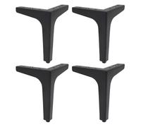 Furniture Legs 8cm 10cm 13cm 15cm 17cm,4 Pcs Table Legs Metal,Modern Sofa Legs,Desk Legs,DIY Replacement Furniture Feet,with Screws,for Coffee Tables,Cabinets,Black-10cm(3.9in)