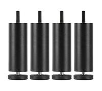 Furniture Legs Adjustable M8, Table Legs Metal 4 Pcs, DIY Furniture Feet, Replacement Legs for Sofa Cabinet Desk Coffee Table, for Bathroom Kitchen,Black-8cm/3.1in