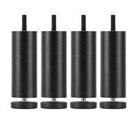 Furniture Legs Adjustable M8, Table Legs Metal 4 Pcs, DIY Furniture Feet, Replacement Legs for Sofa Cabinet Desk Coffee Table, for Bathroom Kitchen,Black-6cm/2.36in