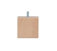 Furniture Legs Europe - Patas de madera cuadradas de 10 cm x 10 cm x 10 cm, Beis, Rústico, Moderno, M10, 70 kg, 1 unidad