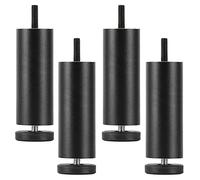 Furniture Legs Gold 4 Pcs,Table Legs Metal 8cm 10cm,Furniture Feet Adjustable,DIY Replacement Legs,Sofa Legs,Cabinet Legs,Desk Legs,Anti-Slip/Wear Resistant,Black-25cm/9.8in