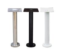 Furniture legs Patas de Soporte de Metal para Mesa Encimera, Pata para Mesa de Bar Alta, Redonda, diámetro 76 mm, Negro, Blanco, Plateado