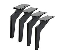 Furniture legs Pies de Muebles Sencillos y Hermosos, Patas de Apoyo Negras Delgadas, Patas de gabinete de la Oficina de la Cocina del baño, Negro Mate