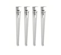 Furniture Legs Set 4 Adjustable Reusable Table Clip Legs Suitable Benches Desks Dining Tables Side Table Chairs DIY Heavy Duty Table Support(40cm/White)