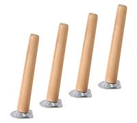 Furniture Legs Wooden,4 Pcs Tapered Furniture Feet,Solid Wood Table Legs,Sofa Cabinet Desk Coffee Table Replacement Legs,with Screws,Mounting Plates and Anti-Slip Pads,70cm(27.6in)