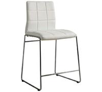 Furniture of America Scout - Silla de comedor de piel sintética con altura de mostrador, color blanco, juego de 2
