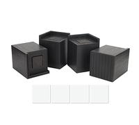 Furniture Risers 4 Inch | 4PCS Sofa & Bed Risers for Storage Space/Back Discomfort Easing | 2200 lbs Capacity, Grip - Enhancing Pads, Black