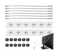 Furniture Securing Straps - No Drill Safety Harness System | Anti Tip Tie Down Kit Kids Proofing Furniture TV Dresser Shelf Cargo Truck Car Trailer Stability Restraint Set For Home Safety Protection U