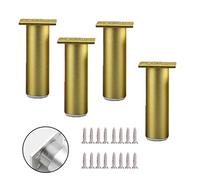 Furniture Sofa Legs,Height Adjustable Table Leg,Aluminum Alloy Furniture Legs,DIY Industrial Bench Legs, Furniture Legs,with Mounting Screws,Thickening The Wall,4pcs, 25cm/10in