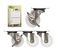 Furniture Swivel Castor,4PCS Swivel Casters Wheels, 40mm Furniture Casters, Nylon Heavy Duty Moving Casters,Furniture Trolley Wheels with Double Ball Bearing Swivel Heads,with Screws - Max 60 Kg Per S