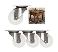 Furniture Swivel Castor,4PCS Swivel Casters Wheels, 40mm Furniture Casters, Nylon Heavy Duty Moving Casters,Furniture Trolley Wheels with Double Ball Bearing Swivel Heads,with Screws - Max 60 Kg Per S