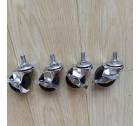 Furniture Swivel Castor,4pcs Swivel Castors with Threaded Stem, M8x15mm Furniture Casters Wheels, Transport Wheels,Replacement Castor, Load 50kg, for Carts Trolley Furniture Casters (Size : 2 Braked+2