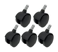 Furniture Swivel Castor,50mm Nylon Replacement Caster Wheels, Office Chair Swivel Caster, Threaded Stem M11 X 21mm, for Office Chair, Swivel Chair, Floor Protecting Casters (Color : 4pcs, Size(5pcs)