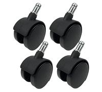Furniture Swivel Castor,50mm Nylon Replacement Caster Wheels, Office Chair Swivel Caster, Threaded Stem M11 X 21mm, for Office Chair, Swivel Chair, Floor Protecting Casters (Color : 4pcs, Size(4pcs)
