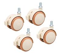 Furniture Swivel Castor,50mm Shelving Caster, Swivel Stem Caster Wheel, with M6x15mm, M8x15mm Thread Stem, for Small Shelf, Furniture, Flower Stands, Cribs, Pack of 4 Casters (Size :(M8x15mm)