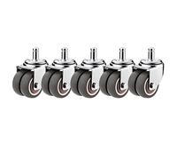 Furniture Swivel Castor,50mm Swivel Caster Wheels,Office Chair Castors Wheels, Stem Caster Wheel, Furniture Casters Soft TPE, 200kg Total Load Capacity, Pack of 4 Casters (Size : With Out Brake(With O