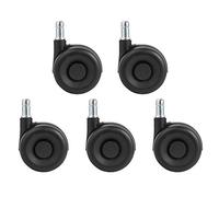 Furniture Swivel Castor,63mm Office Chair Swivel Castor Wheels with Circlip 11x21mm, A Set of 5, Load Bearing 200kg, Silent Double Wheel Caster Without Brake, Replace Furniture Swivel Casters W