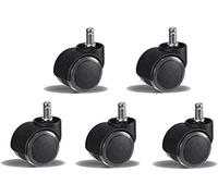 Furniture Swivel Castor,Heavy Duty Castor Wheels,Furniture Wheels for Moving,5pcs Universal 50mm Office Chair Swivel Casters Furniture Wheel Castor Nylon PU Replacement Swivel Rollers Castor BC-L Cast
