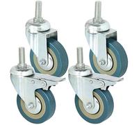 Furniture Swivel Castor,Heavy Duty Castor Wheels,Furniture Wheels for Moving,Heavy Duty 75mm Swivel Castor with Brake Trolley Casters Wheels for Furniture, Set of 4 BC-L Casters