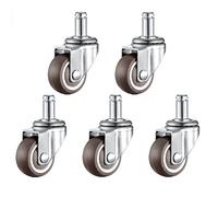 Furniture Swivel Castor,Stem Swivel Casters 11x22mm, Office Chair Castor Wheels, 37.5mm, 50mm Replacement Wheels, Set of 5, Quiet Rolling/Safe, for Furniture and DIY Tools Casters (Size : 2inch