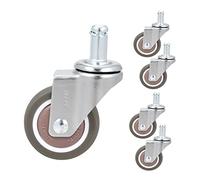 Furniture Swivel Castor,Swivel Stem Casters, Office Chair Wheels, TPE Mute Caster Wheel M10×15mm, 11x22mm, Replacement Caster Wheels for Carts Trolley, Bed, Furniture Cabinet, Table, Pack of 5 Ca(A,38