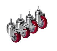Furniture Swivel Castor,Threaded Rod Stem Casters, M12x25mm, Swivel Transport Trolley Wheels,Replacement Casters, 75mm/100mm, Load Up to 600kg for Carts Furniture Cabinet Equipment Casters (Color : 4(