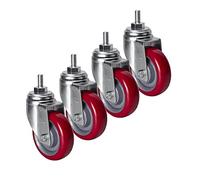 Furniture Swivel Castor,Threaded Rod Stem Casters, M12x25mm, Swivel Transport Trolley Wheels,Replacement Casters, 75mm/100mm, Load Up to 600kg for Carts Furniture Cabinet Equipment Casters (Color : 4(