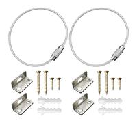 Furniture Tilt Protection Set - 7.87 Inches Wall Anchors Kids Proofing | Dresser Wall Safety | Walls Anchors Kids Proofing High Tensile Capacity Metal Furniture Strap for Table