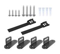 Furniture Tip Over Prevention - Quick Release Wall Brackets, Anti Fall Restraint Kit, Easy Install Safety Locks, Strong Nylon Strap System | Child Proof Guard, Drawer Cabinet Security