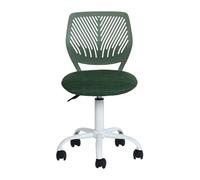 FurnitureR 1 Juego Regulable en Altura, giratoria con diseño de Respaldo de Agujero pequeño, Escritorio sin reposabrazos, Silla, Oficina de Dormitorio, Verde Oscuro, 38.5x40x75-87CM