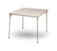 FurnitureR Camel Square Plegable Mesa, Minimalist Design Dining Mesa, Sturdy Metal Frame and Upholstered Synthetic Leather Top, Modern Living Rooms, Portable for Casual Dining Or Workspace Use 86cm