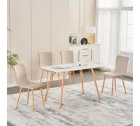 FurnitureR Chair, Fabrics, Beige, 39,5 x 49,5 x 85,5 cm