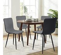 FurnitureR Chair, Metal Telas, Gris, 40 x 38 x 86 cm