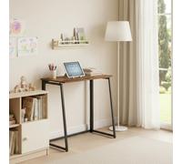 FurnitureR - Estación de Trabajo informática Plegable, fácil de Transportar y Guardar, para Oficina o Sala de Estudio, Transporte y Almacenamiento aislados, Compacto y Moderno Industrial, Vintage, 80