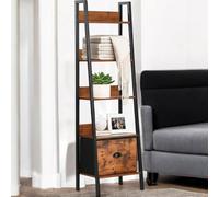 FurnitureR - Estantería de Almacenamiento para salón, Estante de Escalera de 5 Niveles, Altura 110 cm, estantería Industrial, estantes de exposición para el salón, Almacenamiento con cajones de no