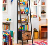FurnitureR - Estantería para habitación Infantil con estantes de traceoidales Abiertos, Mueble de Almacenamiento de 5 Niveles con cajones de no Tejido, Estante Independiente para Oficina, Biblioteca