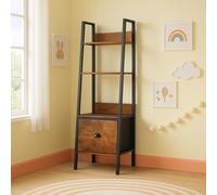FurnitureR - Estantería para Habitaciones Infantiles (4 Niveles, con cajones, no Tejida, para Libros y Juguetes, Expositor y Organizador de Libros, para Dormitorio, Esquina de Lectura, 42 x 29 x 110