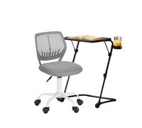FurnitureR Juego de mesa y silla para niños, 1 mesa de trabajo con 1 silla giratoria, juego de asientos infantiles, de 3 a 12 años, muebles infantiles para habitación de los niños, habitación infantil