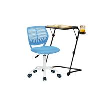 FurnitureR Juego de mesa y silla para niños, 1 mesa de trabajo con 1 silla giratoria, juego de asientos infantiles, de 3 a 12 años, muebles infantiles para habitación de los niños, habitación infantil