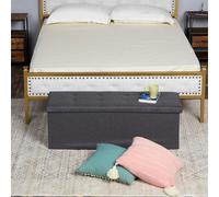 FurnitureR L-110 cm - Banco de Almacenamiento para Habitaciones de niños, otomano en Punta de Cama, baúl de Almacenamiento Interior con Compartimento extraíble, Plegable, baúl de Almacenamiento