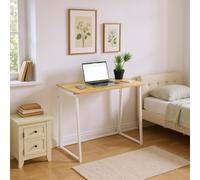 FurnitureR - Mesa Plegable de Dibujo, Oficina, Bandeja de Madera y Marco metálico, fácil de Guardar y Transportar, Artistas, Estudiantes creativos, Oak, 80 x 40 x 74 cm