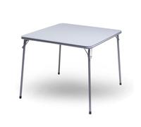 FurnitureR - Mesa Plegable, diseño Minimalista con Mesa de Comedor, Marco de Metal Sturdy y Upholstered sintética de Cuero, Moderno salón, portátil para cenar o Trabajar en Workspace, 86 cm