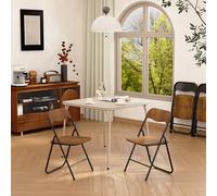 FurnitureR Mesas de Comedor, Mesa Rectangular Plegable, diseño Moderno, cómodas, Material metálico Duradero, Ideal para Espacios pequeños, instalación fácil, 86 x 86 x 71 cm