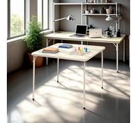 FurnitureR - Mesas de Oficina para casa, diseño Moderno y Compacto, Bandeja de Madera y sillas Plegables para el hogar y la Oficina, 86 x 86 x 71 cm