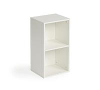 FurnitureR - Mesita de Noche Infantil Blanca de 2 Niveles, Estante Abierto pequeño para guardarropa, Estante de Noche para habitación Infantil, Estilo Moderno Minimalista 29 x 24 x 54 cm