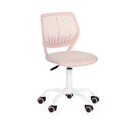 FurnitureR Silla de Escritorio, Moderno diseño Ajustable, para Ordenador, giratoria, sin reposabrazos, para habitación de los niños, Trabajo en casa, Oficina, Morandi, Rosa