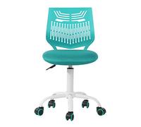 FurnitureR Silla de Escritorio para computadora para niños, Adolescentes y niñas, Silla giratoria de 360 Grados, Respaldo de Malla de Polipropileno, Asiento de Tela Ajustable con Ruedas giratorias de